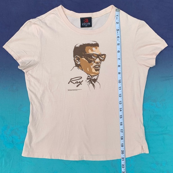 Ray Charles tee 2005 signature portrait tee ladies cut size medium 🎹 - Picture 13 of 16